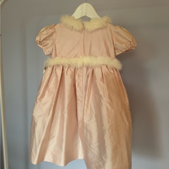 NWT Elegant Pink Kids Costume Dress with Fur Trim - Picture 2 of 4
